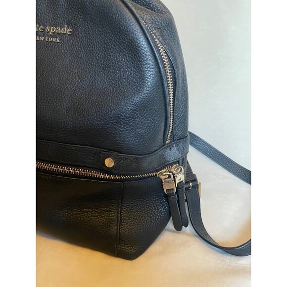 Kate Spade Black Pebbled Leather Backpack main image 10